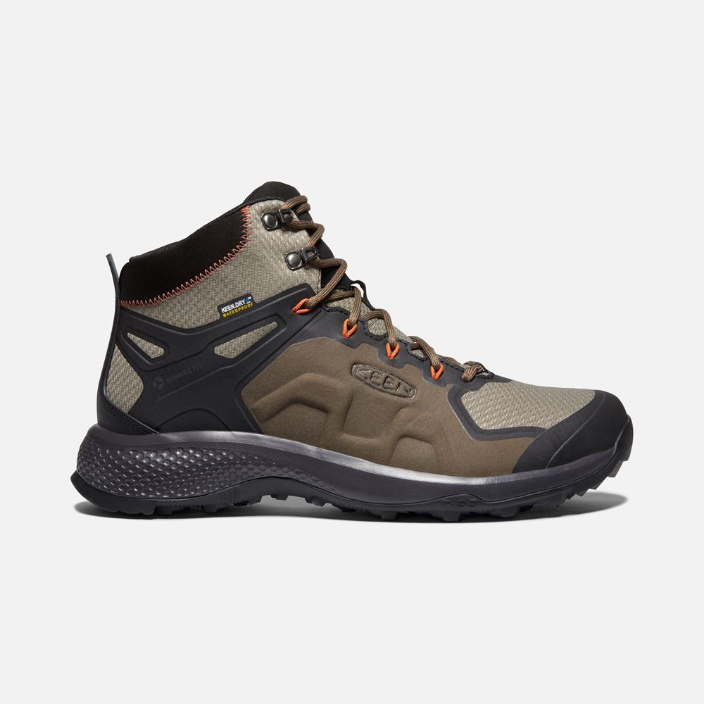 Botas de Seguridad Keen Mexico Marrom/Negros - Hombre Explore Waterproof - EL3986245